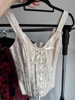 Vintage Y2K creme jacquard print korset top, Kleding | Dames, Vintage, Vintage, Ophalen of Verzenden, Zo goed als nieuw