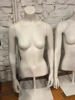 Dames etalage mannequin torso met armen – wit – incl. voet, Ophalen, Gebruikt