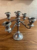 Engelse kandelaar, verzilverd, 29 cm hoog, Antiek en Kunst, Antiek | Kandelaars, Ophalen of Verzenden, Zilver