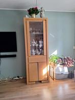 Vitrinekast blank eiken, Huis en Inrichting, Kasten | Vitrinekasten, Ophalen, Eikenhout, 50 tot 100 cm, Zo goed als nieuw