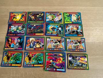 Gave vintage game cards Marvel 1993 Famous Battles beschikbaar voor biedingen
