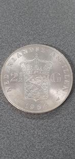 2 1/2 Gulden 1964 Ned-Antillen Koningin Juliana, Koningin Juliana, Zilver, Ophalen of Verzenden, Losse munt