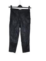 Prachtige zwarte H&M fake leer stretch broek maat 34., H&M, Verzenden, Zwart, Zo goed als nieuw