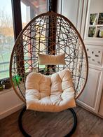 Eistoel bruin met kussens, Tuin en Terras, Tuinstoelen, Ophalen, Zo goed als nieuw