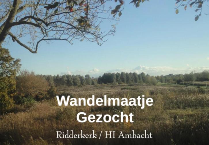 Gezocht Wandelmaatje (vrouw) Ridderkerk/ HI Ambacht, Contacten en Berichten, Sport en Hobby oproepen