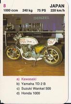 Kw2086 motorkaartje kawasaki, Ophalen of Verzenden, Zo goed als nieuw, Motoren