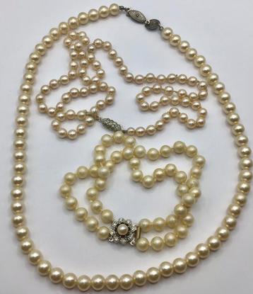 Vintage parelketting parel armband mooie slot 3 stuks  beschikbaar voor biedingen
