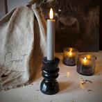 Houten Kandelaar Zwart - 10 cm, N.v.t., Nieuw, Ophalen of Verzenden, N.v.t.