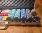 Complete pokerset, inclusief 500 chips met waardeopdruk!, Hobby en Vrije tijd, Gezelschapsspellen | Kaartspellen, Ophalen of Verzenden