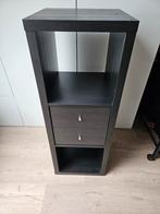 Kallax zwartbruin 3 vakken, Huis en Inrichting, Kasten | Wandmeubels, Ophalen, Zo goed als nieuw, Minder dan 150 cm, Minder dan 100 cm