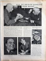 Als de bridge-oorlog weer begint - artikel 1935 bridge kaart, Ophalen of Verzenden, 1920 tot 1940, Knipsel(s)