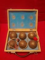 Jeu du boules ballen vintage retro In hout koffertje, Ophalen of Verzenden, Zo goed als nieuw