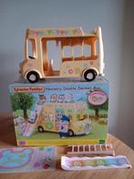 Sylvanian families gele crèche bus/ compleet met doos, Ophalen of Verzenden, Zo goed als nieuw, Toebehoren