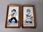 Mosa tegels retro vintage Vissers jongen en meisje Delfts bl, Verzenden