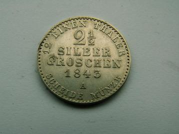 Duitse Staten - PRUISSEN.  2 1/2 Silbergroschen - 1843 A beschikbaar voor biedingen