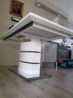 VOORRAAD Hoogglans wit Eettafel met verlengbaar blad NIEUW, Metaal, Nieuw, Vijf personen of meer, Snelle levering, vakkundige montage, nieuw, hoogglans wit