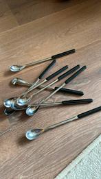 8 zwarte dessertlepels, Huis en Inrichting, Keuken | Bestek, Ophalen of Verzenden, Zo goed als nieuw, Rvs of Chroom