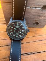 Herenhorloge automatic, Overige merken, Leer, Staal, Ophalen of Verzenden