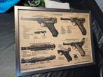 Luger Pistole 08 Canvas in Lijst, Verzamelen, Militaria | Tweede Wereldoorlog, Ophalen of Verzenden, Landmacht, Duitsland, Kunstobject