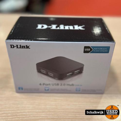 D-Link DUB-H4 4 port USB 2.0 hub nieuw in doos, Computers en Software, Pc- en Netwerkkabels, Zo goed als nieuw