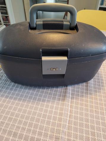 Donkerblauwe beautycase H18xL40xB25cm beschikbaar voor biedingen