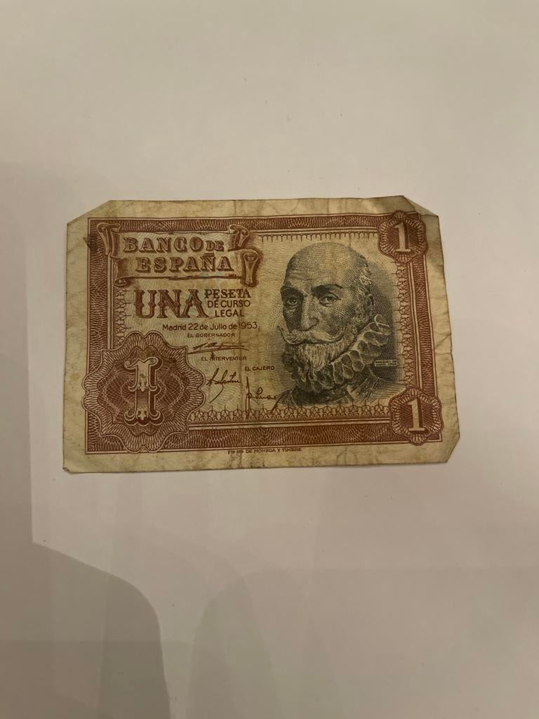 Spaanse Peseta Bankbiljet - 1953, Ophalen of Verzenden, Los biljet