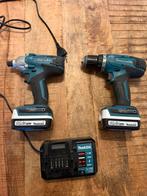 Goed Set Makita accu  boormachine en slagschroevedraaier, Ophalen, Zo goed als nieuw, Boor- en Schroefmachine, Variabele snelheid