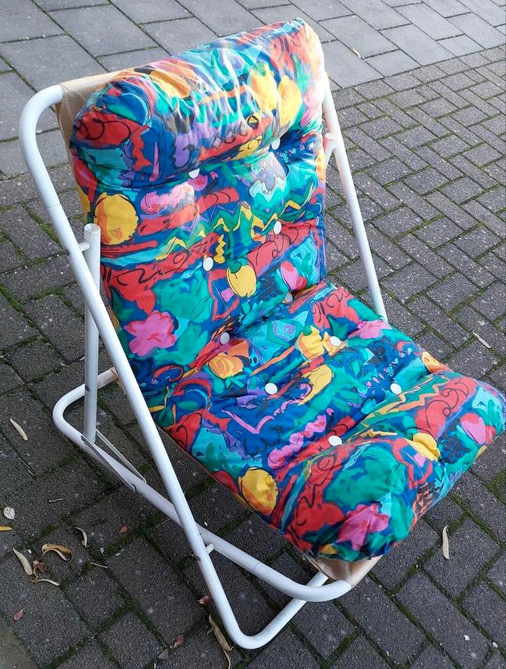 Vintage tuinstoel inklapbaar jaren 60,70, Tuin en Terras, Tuinstoelen, Gebruikt, Hout, Inklapbaar, Ophalen
