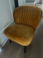 yellow velvet armchair, Huis en Inrichting, Stoelen, Ophalen, Zo goed als nieuw, Eén