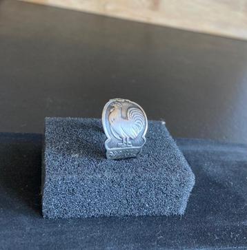 Antique silver plated spoon ring - Hen beschikbaar voor biedingen