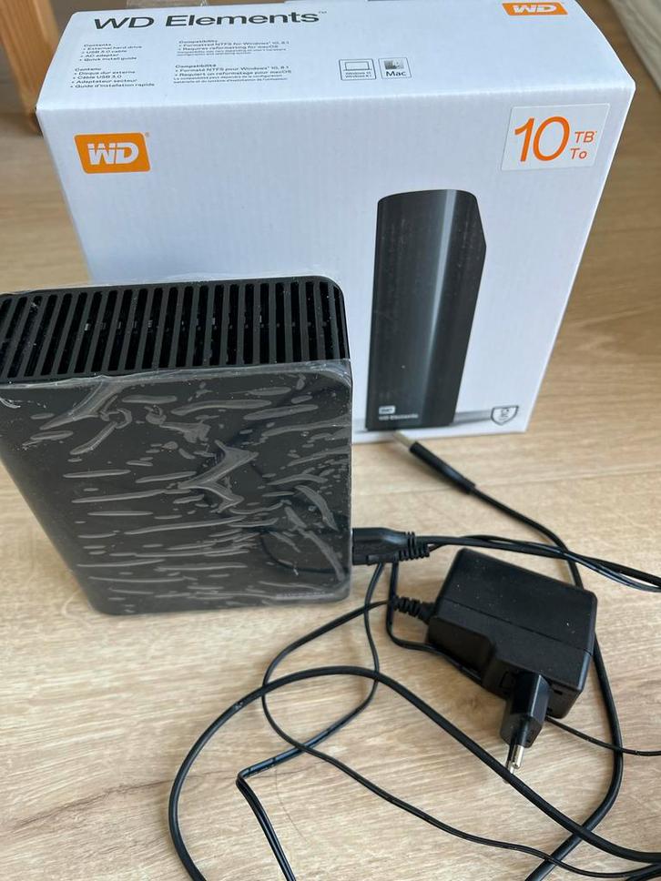 WD Elements 10TB Externe Harde Schijf, Computers en Software, Harde schijven, Zo goed als nieuw, Server, Extern, HDD, USB, Ophalen of Verzenden