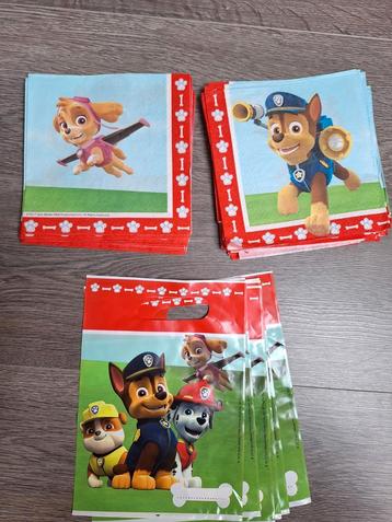 Paw Patrol Uitdeelzakjes & Servetten beschikbaar voor biedingen