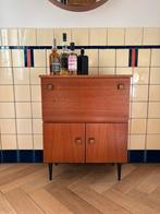 Mid-century barmeubel / cocktailkast - Deens, vintage,m, Huis en Inrichting, Ophalen, Gebruikt, Met deur(en), Glas