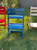 Stokke tripp trapp verstelbare stoel “blauw”, Ophalen, Gebruikt, Meegroeistoel, Aanschuifbaar