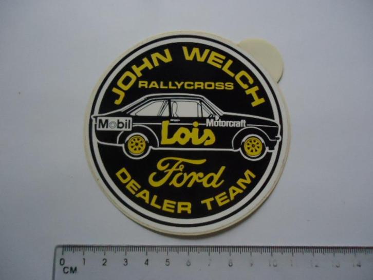 sticker oud Ford Escort rally race cross Motorcraft Welch, Verzamelen, Stickers, Zo goed als nieuw, Bedrijf of Vereniging, Verzenden