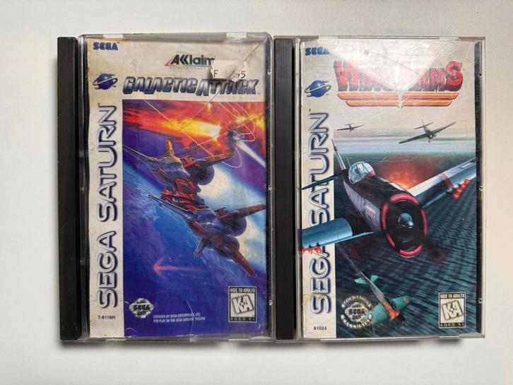 Sega Saturn Games: Galactic Attack & Wing Arms, Spelcomputers en Games, Games | Overige, Gebruikt, Shooter, 1 speler, Vanaf 12 jaar