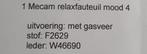 Relax fauteuille stof antraciet stof leer zijkant zwart., Vacatures
