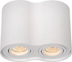 Lucide TUBE Plafondspot - 2xGU10 - Wit, Huis en Inrichting, Lampen | Spots, Metaal of Aluminium, Ophalen of Verzenden, Zo goed als nieuw