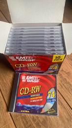 10X CD-RW van BASF/EMTEC, Ophalen of Verzenden, Nieuw, EMTEC, BASF, Herschrijfbaar