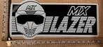 Vintage sticker MX Lazer motorhelm logo merk motorcross, Ophalen of Verzenden, Zo goed als nieuw