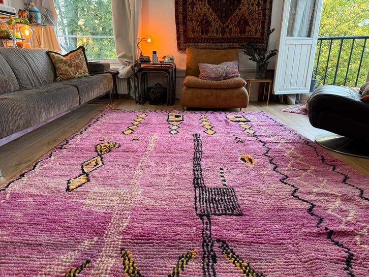 Handgeknoopt vintage Berber tapijt – ca. 308  200 cm, Huis en Inrichting, Stoffering | Tapijten en Kleden, Zo goed als nieuw, 200 cm of meer