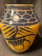 Antieke Le Verre Français vaas Ch. Schneider cameo ca 1918, Antiek en Kunst, Antiek | Glas en Kristal, Verzenden