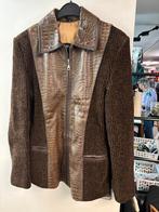 Vintage versace leer met gebreide jas, Maat 38/40 (M), Bruin, Ophalen of Verzenden, Zo goed als nieuw