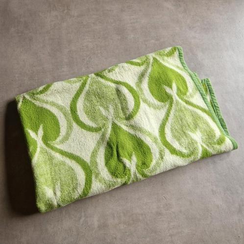 vintage deken retro deken jaren 60 plaid kleed, Huis en Inrichting, Woonaccessoires | Plaids en Woondekens, Gebruikt, Ophalen of Verzenden