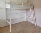 Loft Bed / Hoogslaper - Wit Metaal / 90 x 200, Huis en Inrichting, Ophalen, Gebruikt, 90 cm, Eenpersoons