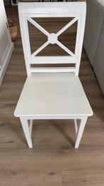 Eetkamerstoelen van teakhout, Huis en Inrichting, Stoelen, Ophalen, Gebruikt, Wit, Landelijk