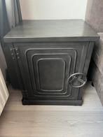 Industriele, nette nachtkastjes 2x, Ophalen, Metaal of Aluminium, 55 tot 70 cm, Zo goed als nieuw