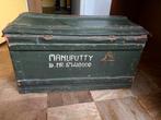 Vintage Hutkoffer - Groene Opbergkist, Ophalen, Minder dan 50 cm, Gebruikt, 50 tot 100 cm