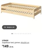 Utaker stapelbed Ikea, Huis en Inrichting, Slaapkamer | Stapelbedden en Hoogslapers, Ophalen, 90 cm, Tweepersoons, Zo goed als nieuw