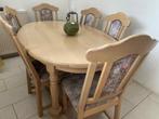 Eiken ovale keuken- of eetkamertafel, Huis en Inrichting, Tafels | Eettafels, Ophalen, Gebruikt, Eikenhout, 50 tot 100 cm